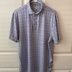 Tailorbyrd Multicolor Patterned Golf Shirt Sz. L. EUC.
